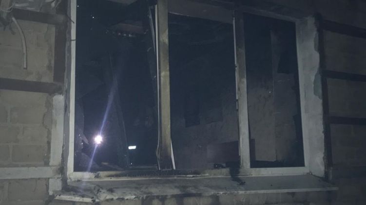 Поджог офиса Шария в Херсоне. Фото: hr.npu.gov.ua