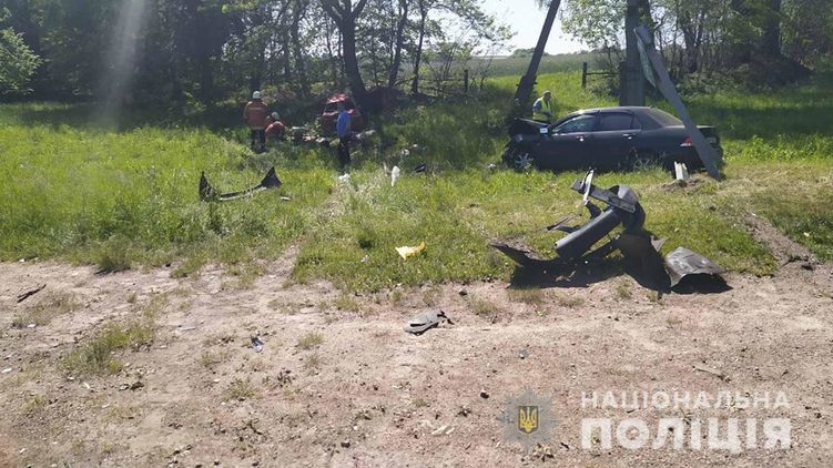 Место аварии, в которой погибло 4 человека, фото: zt.npu.gov.ua