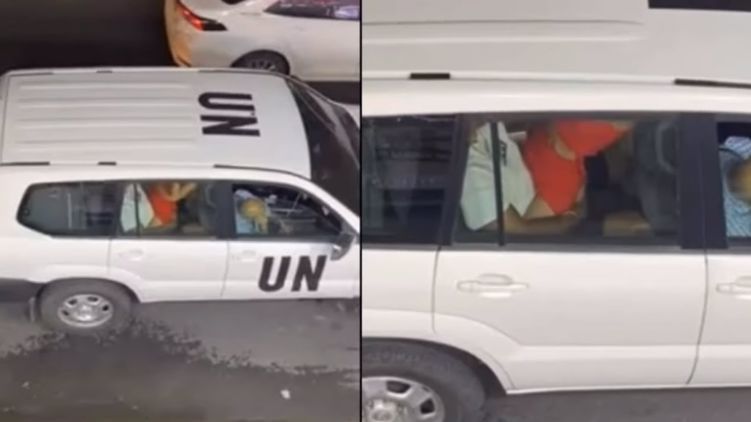 В ООН продолжается служебное расследование из-за видео с сексом в служебной машине. Скриншот видео