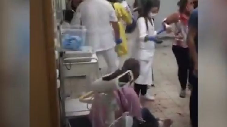 Во всех больницах Бейрута столпотворение. Скриншот из видео