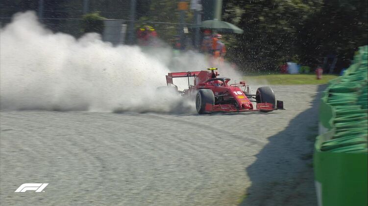 Появилось видео аварии на Гран-при Италии. Фото: Twitter / Sky Sports F1