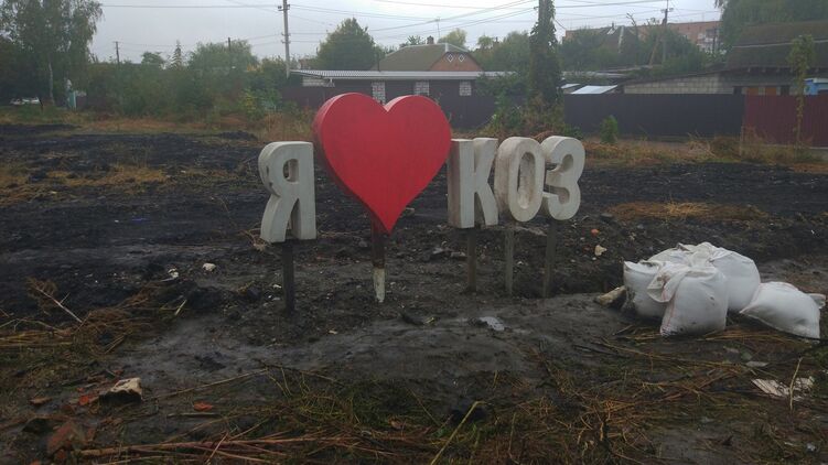 В Казатине установили знак "Я люблю коз". Фото: Facebook/ ПОГЛЯД - КОЗЯТИН