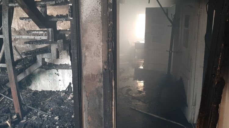 Пожар в офисном здании произошел 6 мая. Фото: vn.dsns.gov.ua