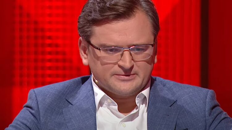 Глава МИД Украины Дмитрий Кулеба в студии, скриншот