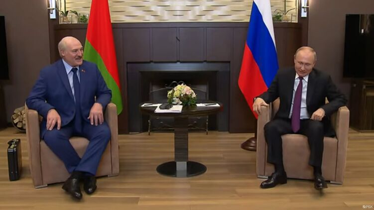Лукашенко и Путин провели совместный брифинг. Скриншот из видео