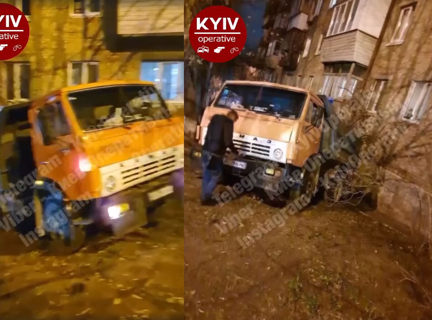 Грузовик скатился с дороги в жилой дом. Фото: скриншот из видео