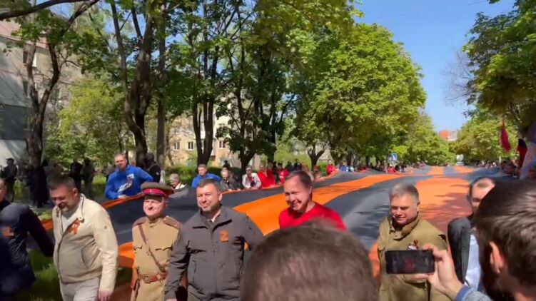 Пушилин в Мариуполе на 9 мая. Скриншот из видео