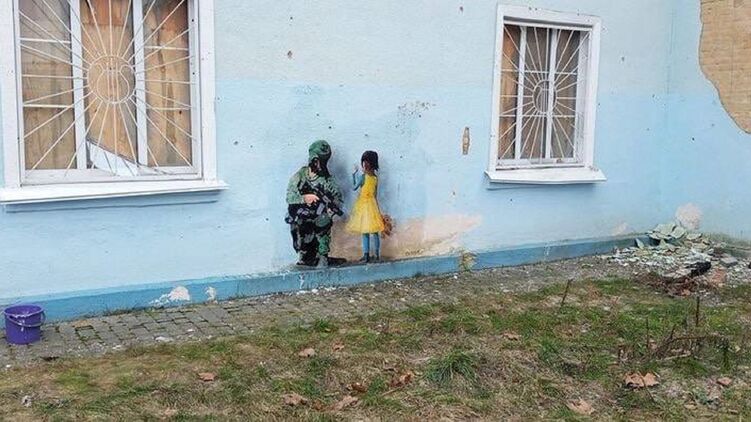 Граффити итальянского художника TvBoy под Киевом. Фото - соцсети
