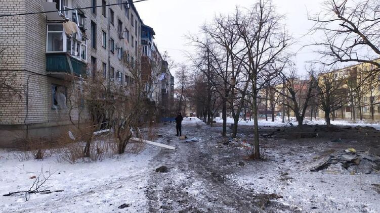 Наслідки обстрілу Бахмута. Фото: Телеграм