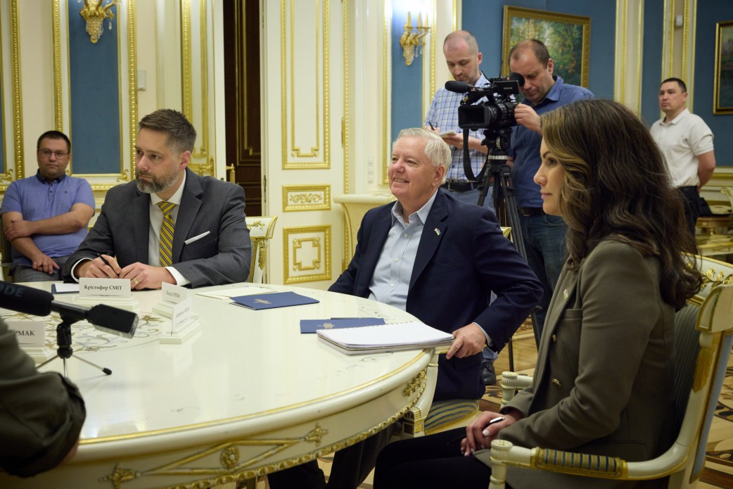 Линдси Грэм в Офисе президента Украины. Фото: president.gov.ua